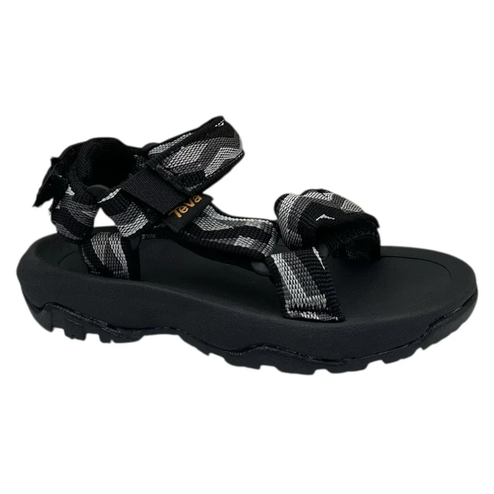 Teva Baby Toddler Boys Adjustable Sport Sandals Size 5 Black Gray Open Toe